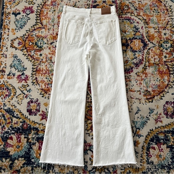 J. Crew Point Sur Premium Stretch Wide Leg Raw Hem Desert Jeans in White 29 - Picture 10 of 10